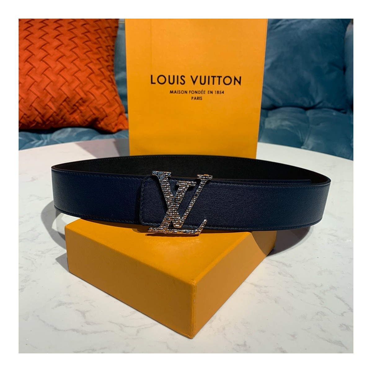 Louis Vuitton 40mm LV Mosaic Reversible Belt M0164U