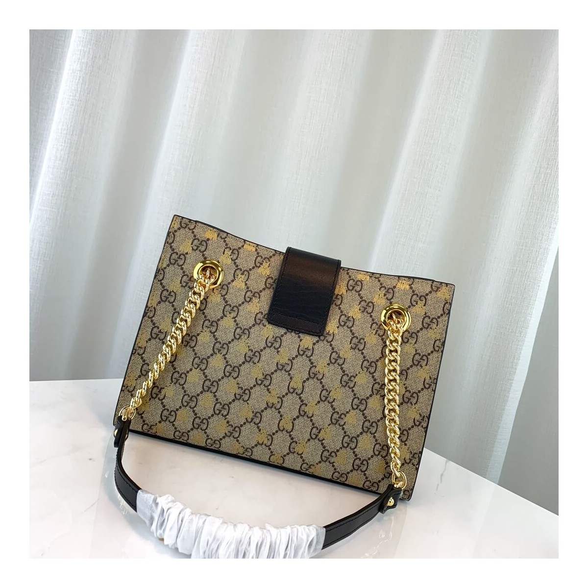 Gucci Padlock Small GG Bees Shoulder Bag 498156