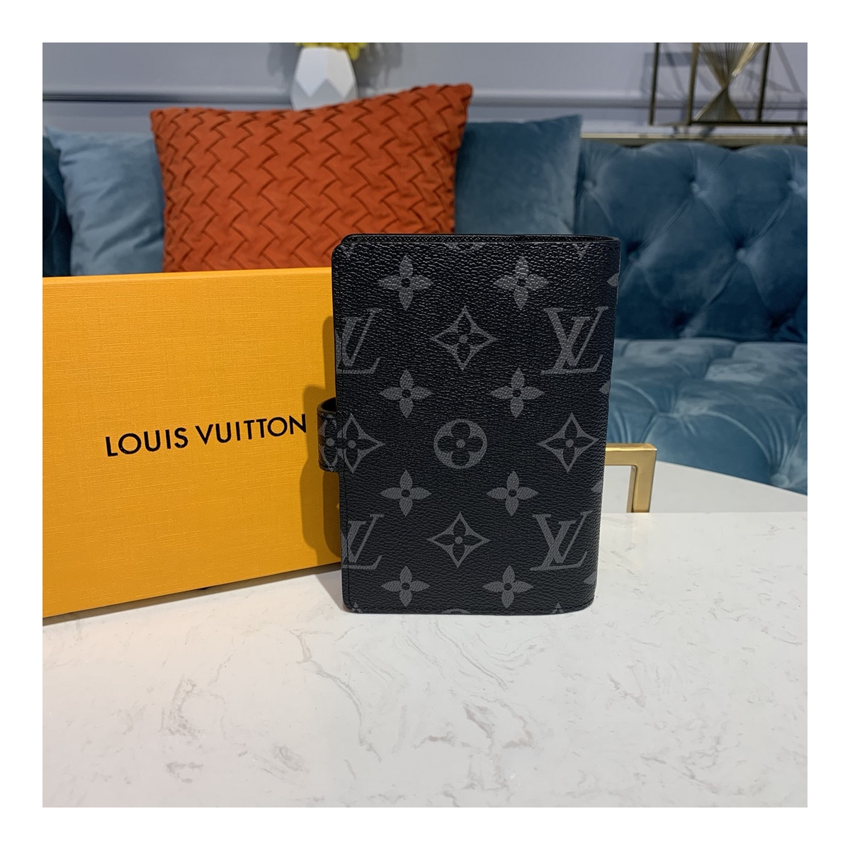 Louis Vuitton Monogram Eclipse Minnie Print Small Ring Agenda Cover R20005