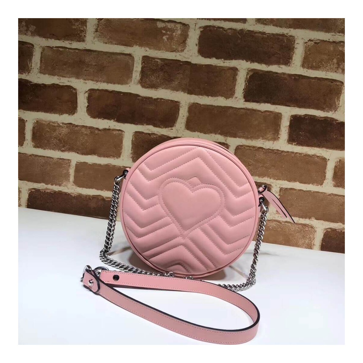 Gucci GG Marmont Mini Round Shoulder Bag 550154