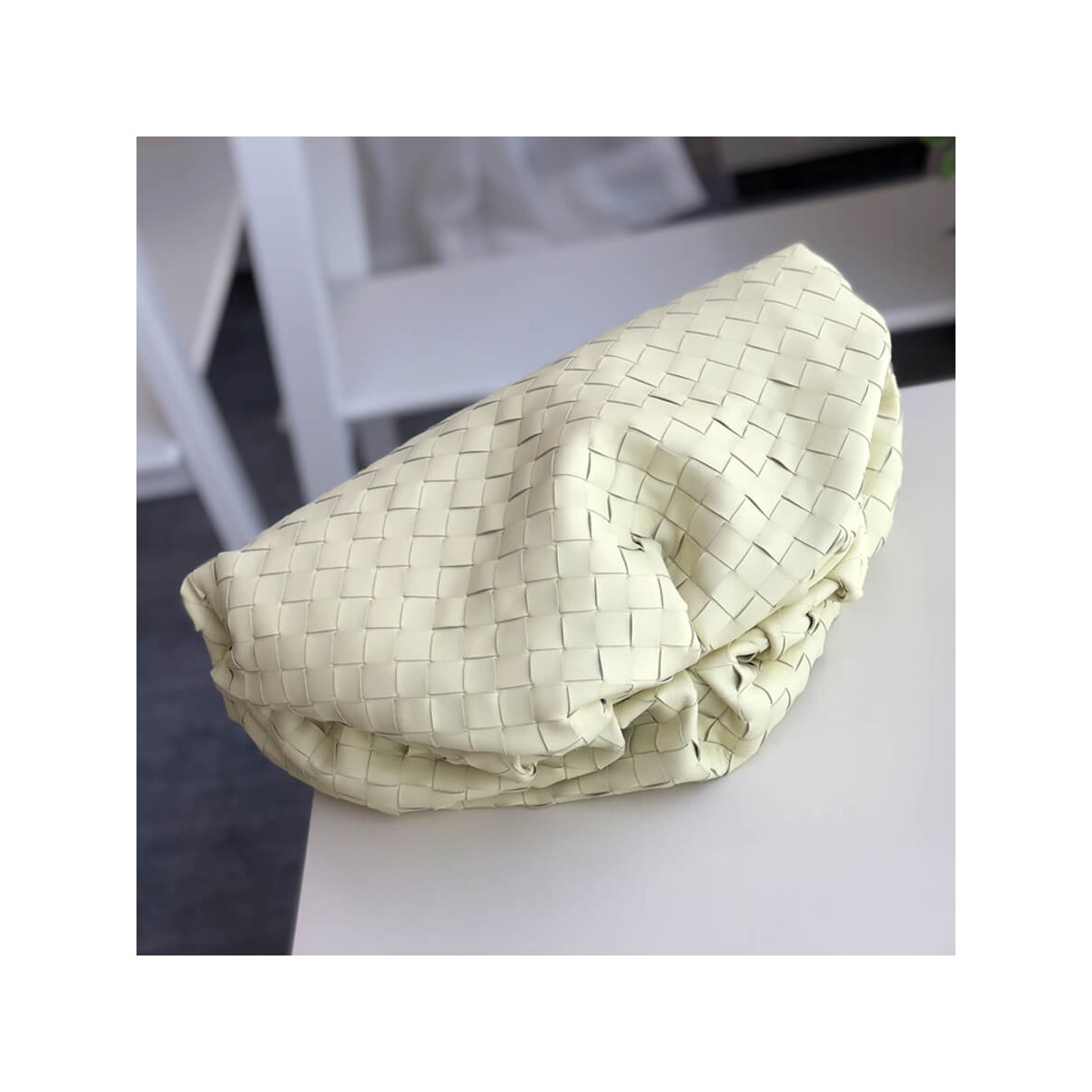 Bottega Veneta Woven Leather The Pouch Clutch 576175