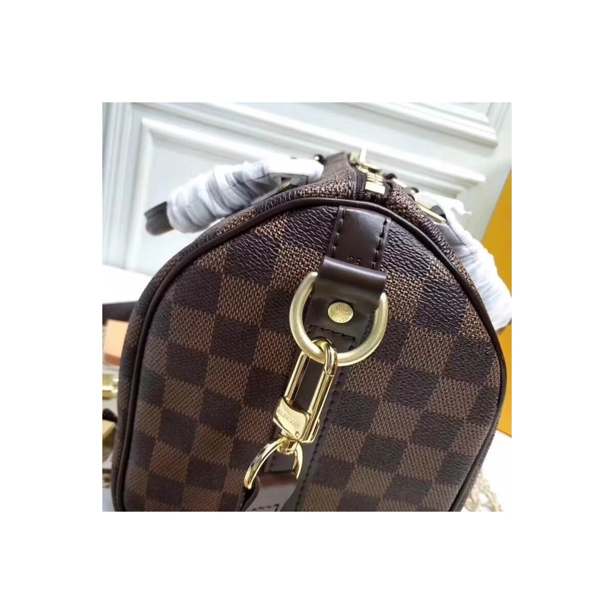 Louis Vuitton Damier Ebene Canvas Speedy Bandouliere 25 N41368