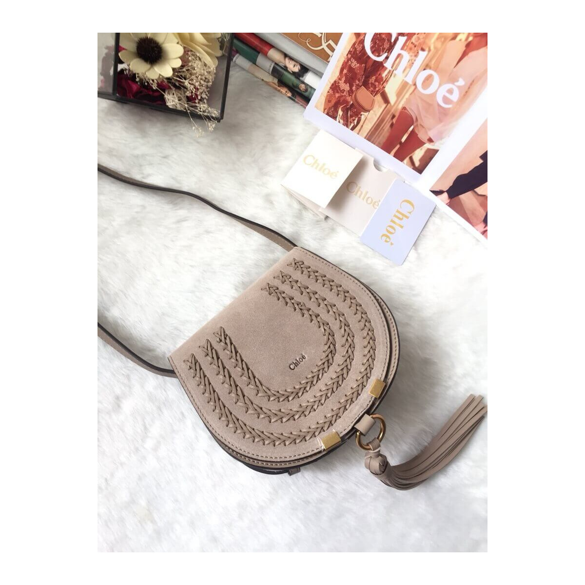 Chloe Mini Marcie Bag in Suede P580