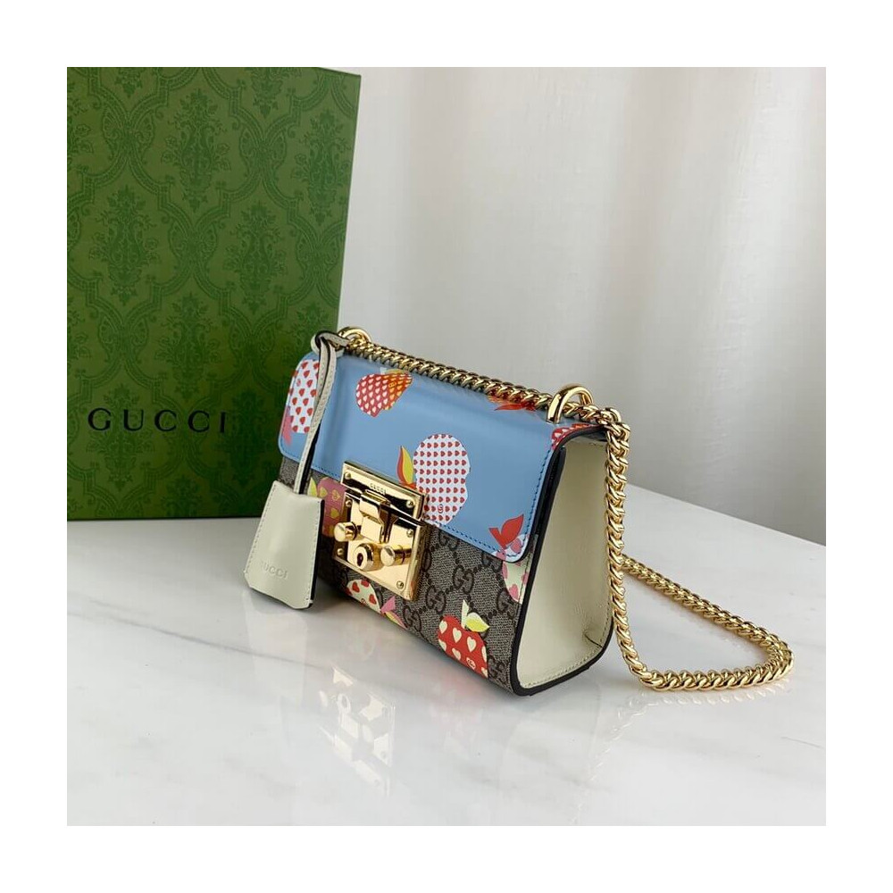 Gucci Padlock Heart Apple Pattern Small Shoulder Bag 409487