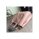 Prada Two-Tone Saffiano Leather Double Bag 1BG775 Pink/Grey