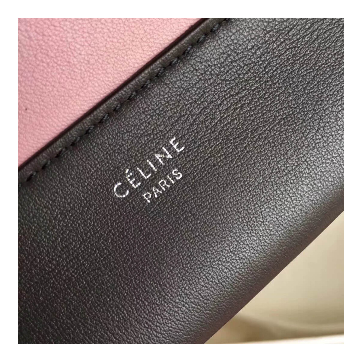 Celine Frame Medium Shoulder Bag 180263 Black/Pink