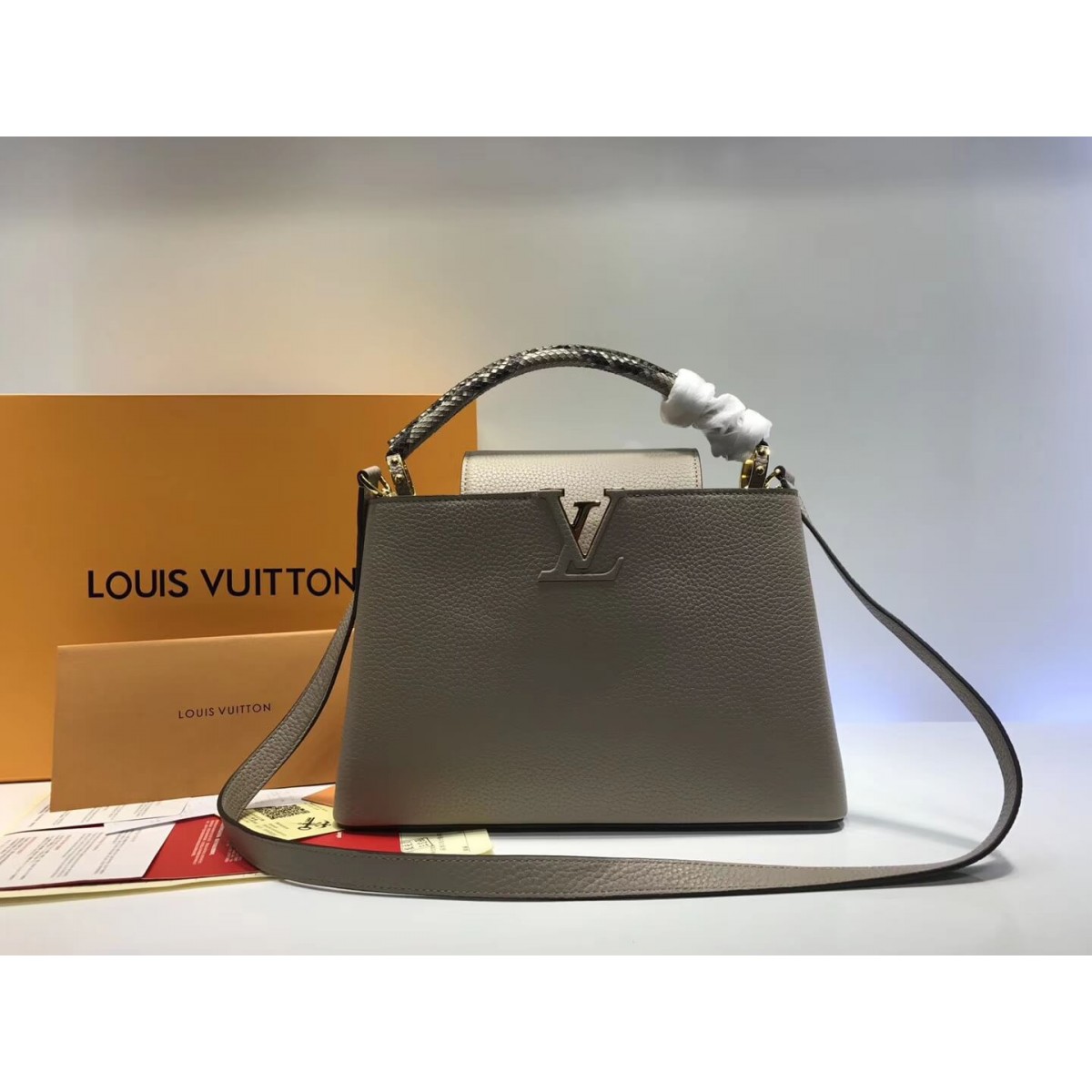 Louis Vuitton Taurillon Leather And Python Capucines BB N92039