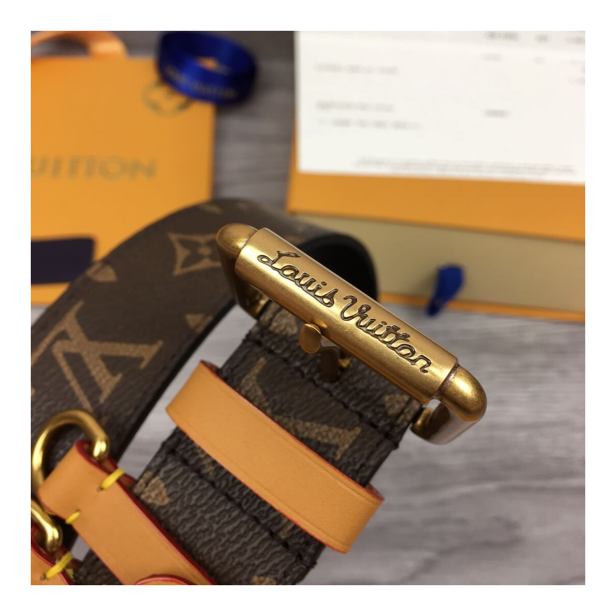 Louis Vuitton Signature 35mm Belt MP134V