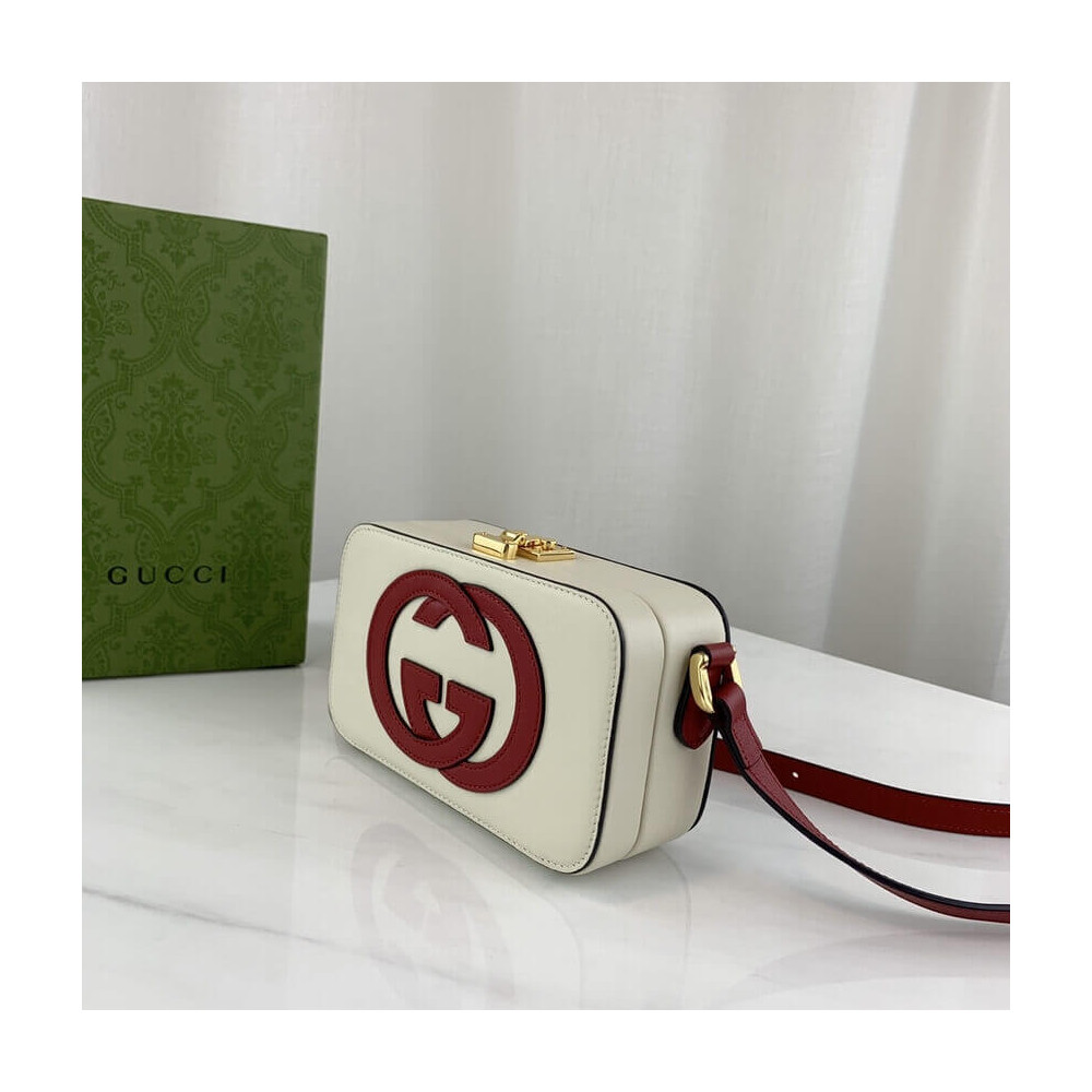 Gucci Interlocking G Mini Bag in White Leather 658230