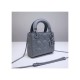 Dior Mini Lady Dior Bag in Ultramatte Cannage Calfskin M0505