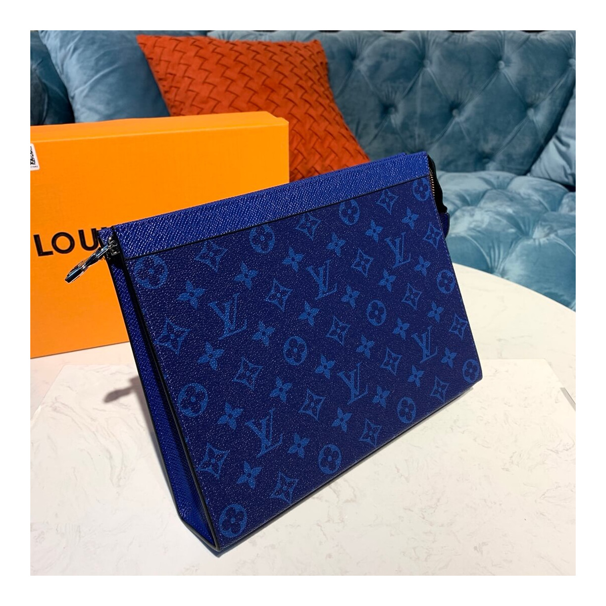 Louis Vuitton Taiga Leather Pochette Voyage MM M30575F