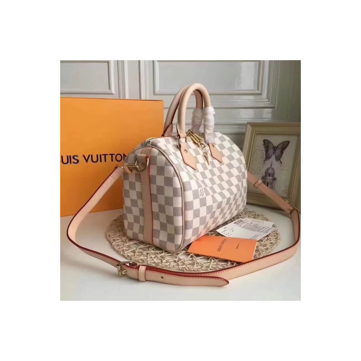 Louis Vuitton Damier Azur Canvas Speedy Bandouliere 25 N41374