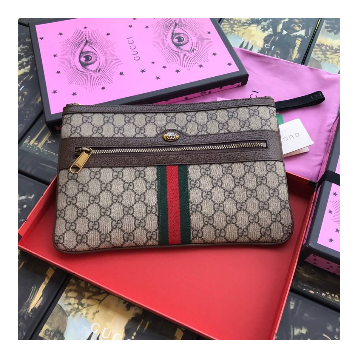 Gucci Ophidia GG Supreme Pouch 517551