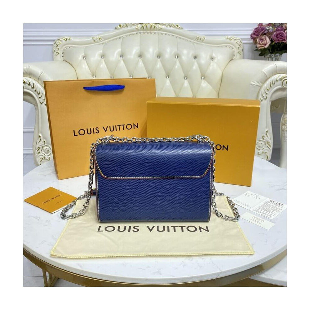 Louis Vuitton Epi Leather Twist MM M50282 Navy Blue/Red