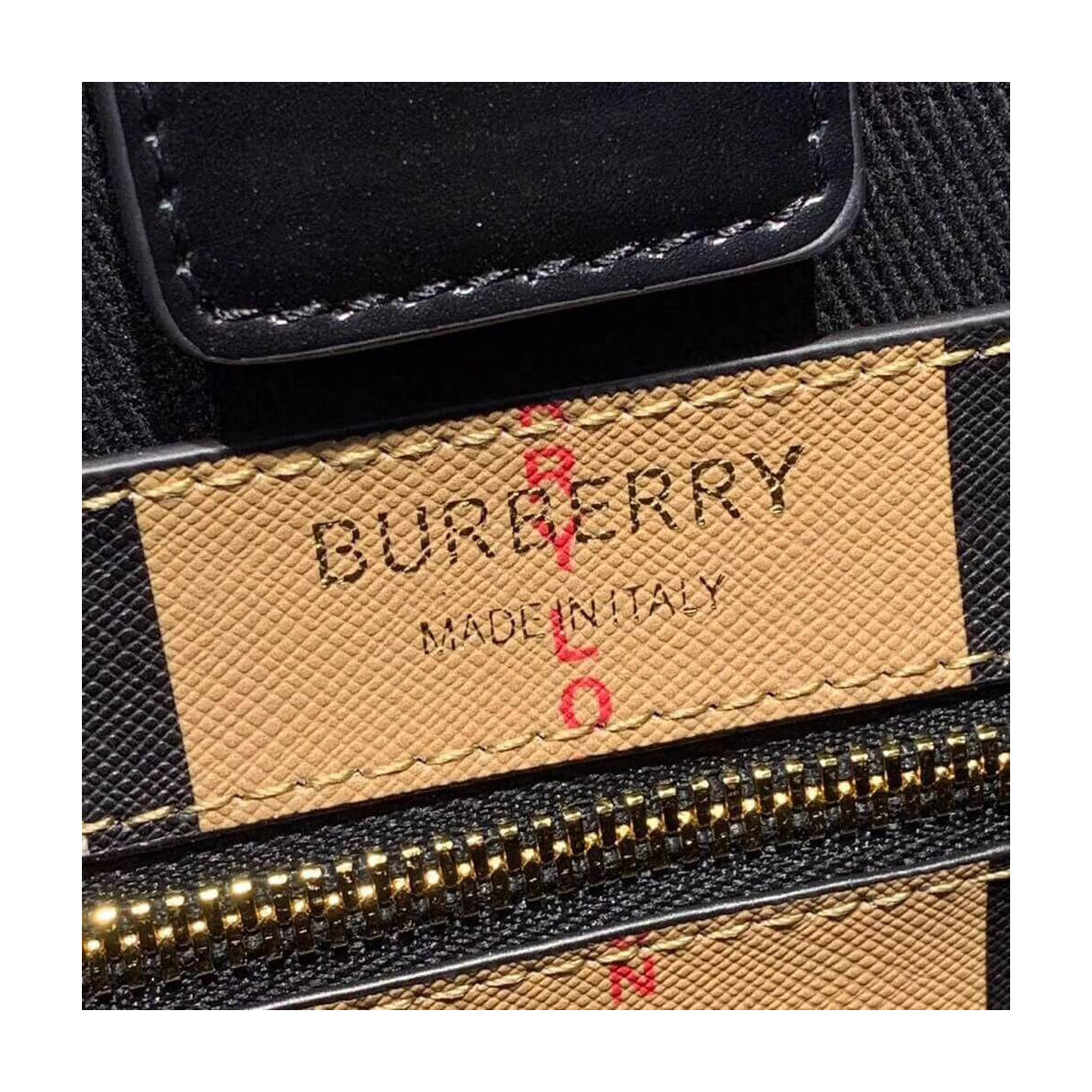 Burberry Logo and Stripe E-canvas Portrait Tote Bag 80224771