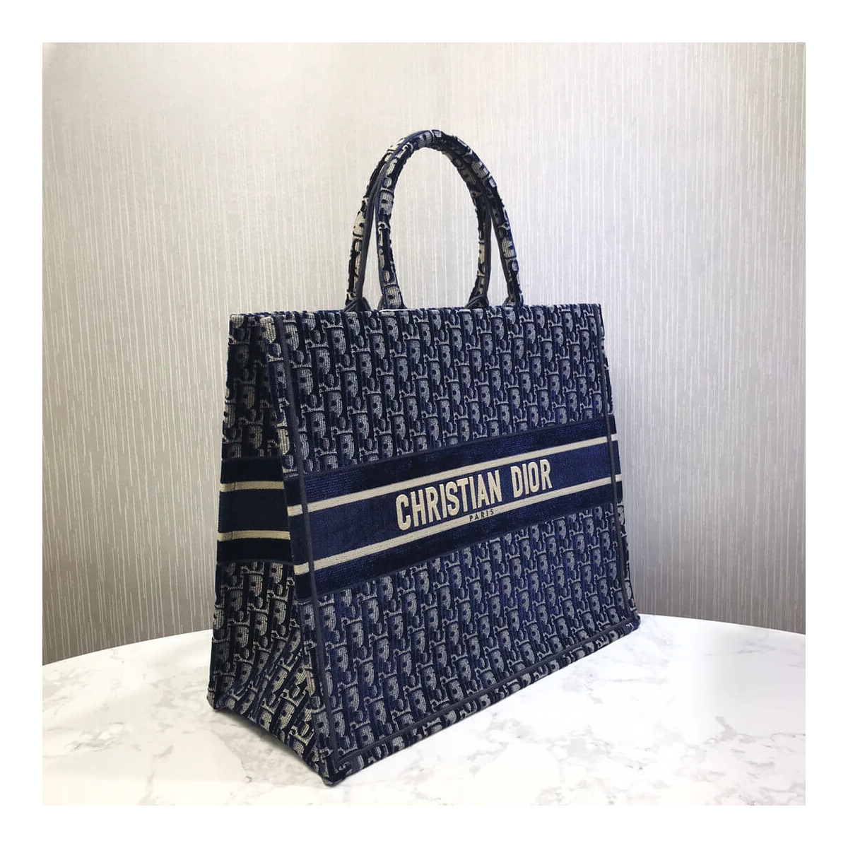 Dior Oblique Embroidered Velvet Book Tote M1286Z