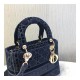 Dior Medium Lady D-Lite Bag Embroidered Velvet M0565O