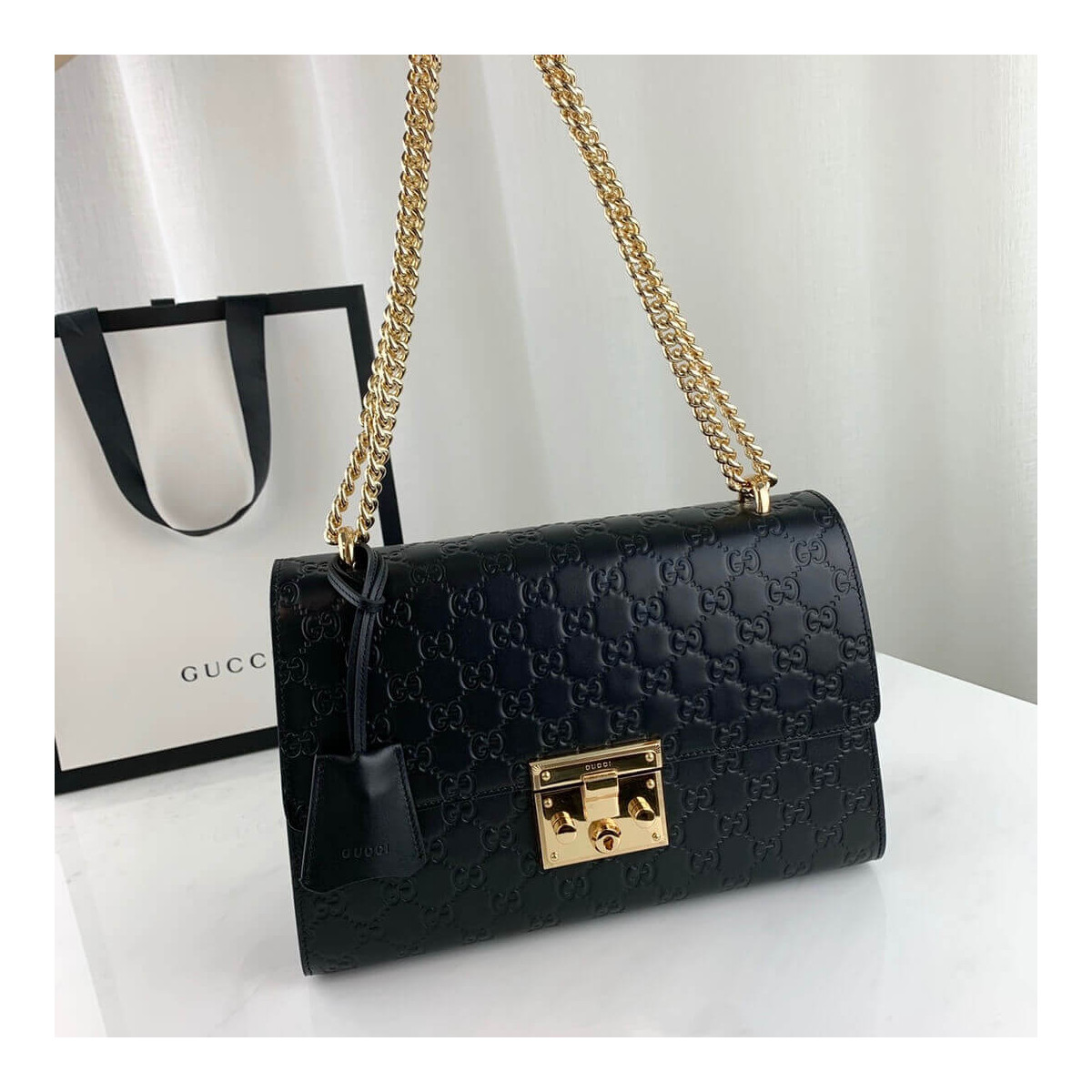 Gucci Padlock Medium Signature GG Shoulder Bag 409486