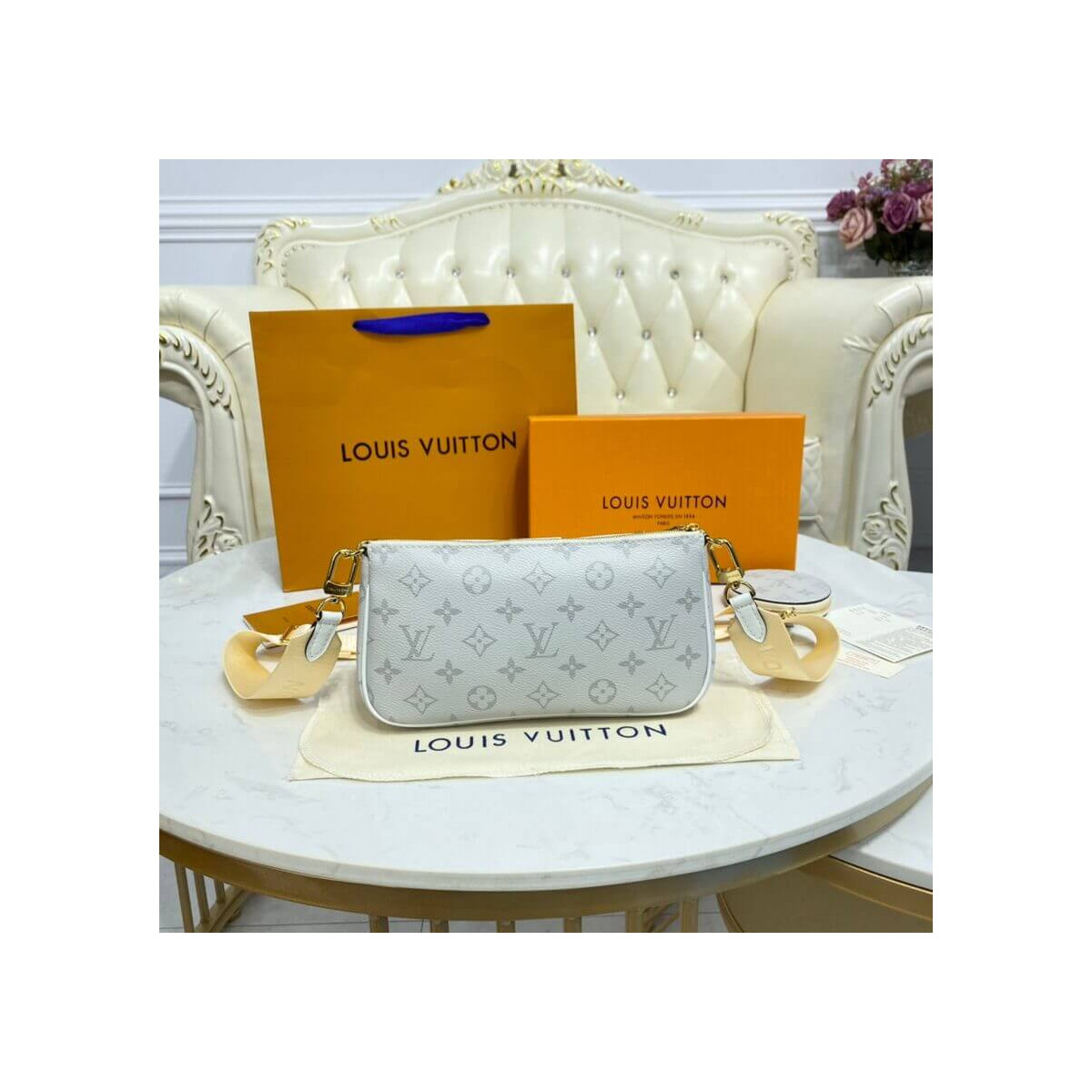 Louis Vuitton Monogram Multi Pochette Accessoires White