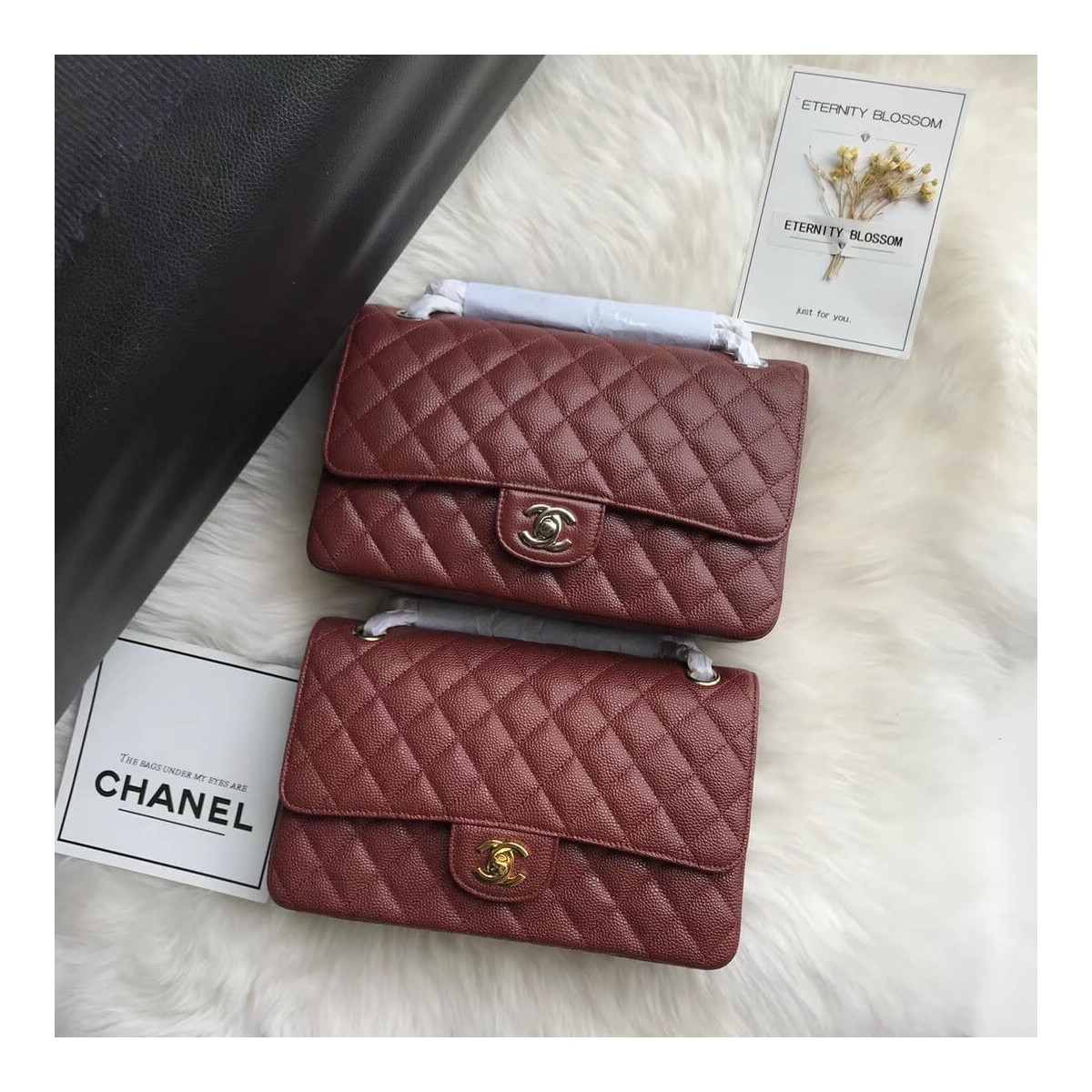 Chanel Caviar Calfskin Classic Flap Bag A01112