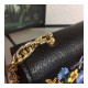 Gucci Floral Embroidered Small Leather Shoulder Bag 499617