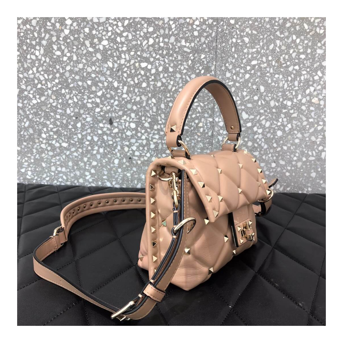 Valentino Garavani Candystud Mini Leather Shoulder Bag 0220