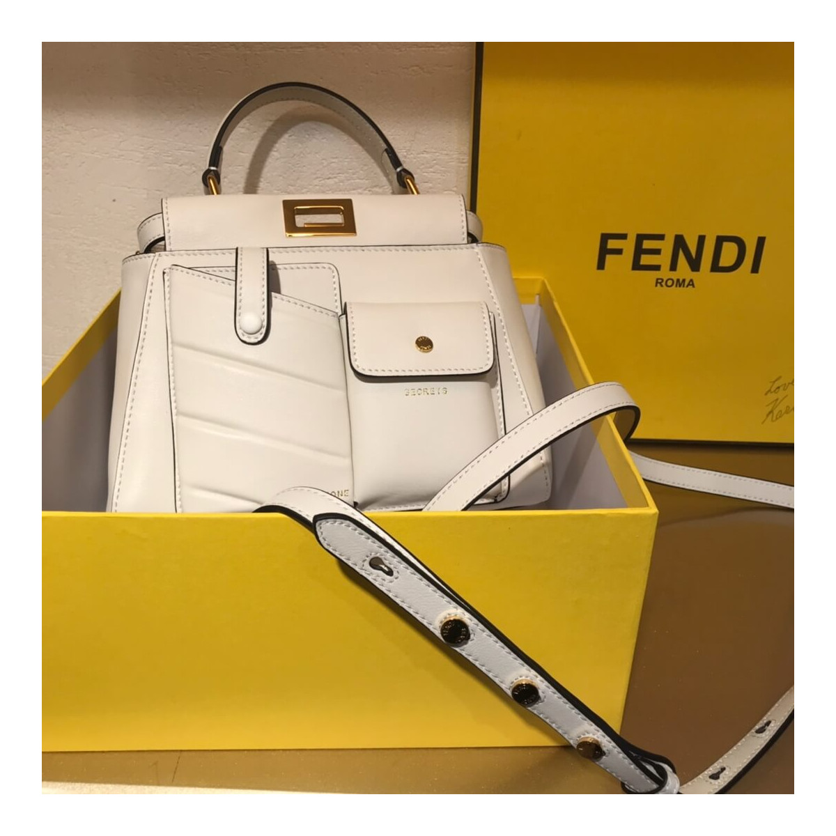 Fendi Peekaboo Iconic Mini Leather Bag 8BN311