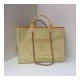 Chanel Deauville Tote 38cm Canvas Bag A66941 Apricot/Gold