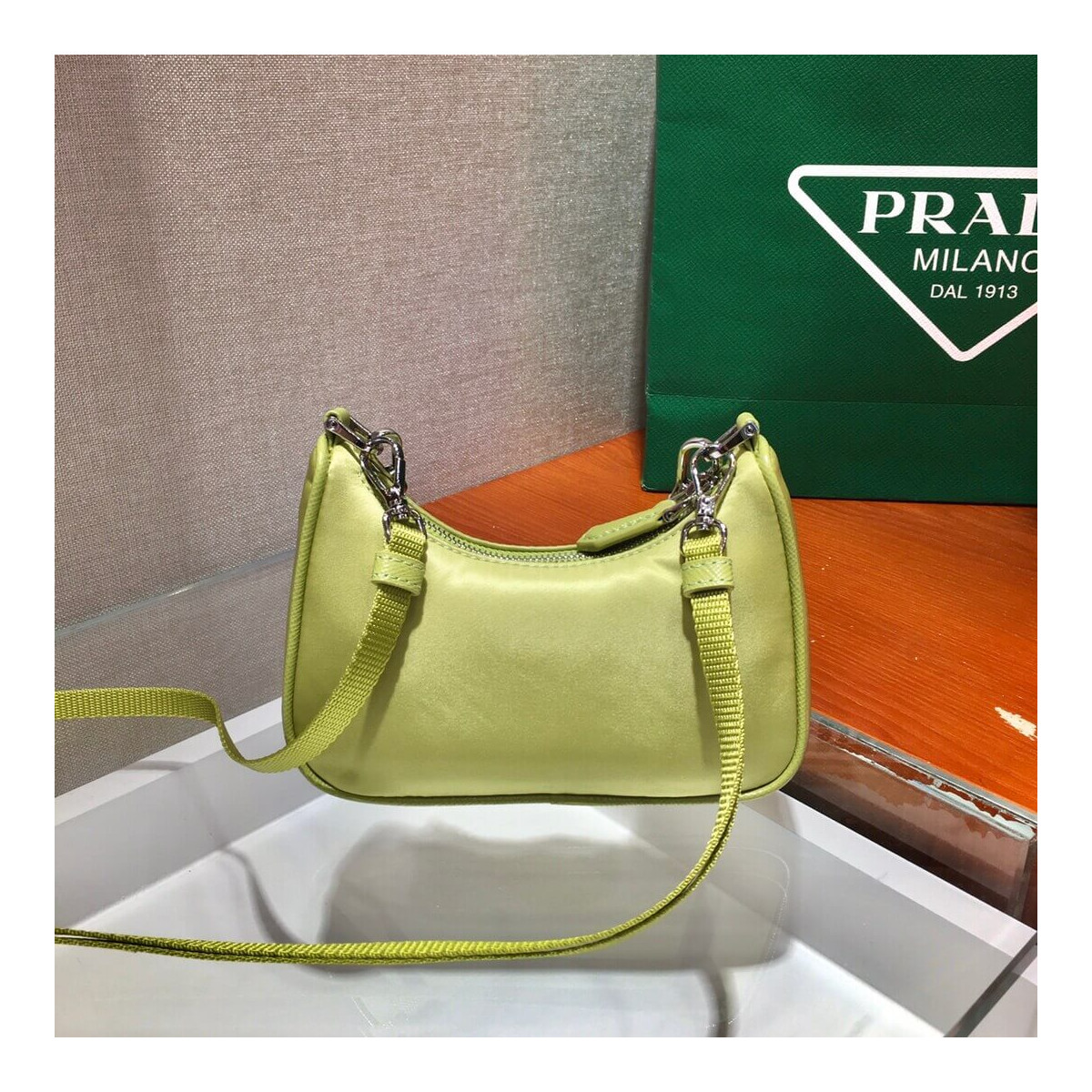 Prada Mini Nylon Hobo Bag 15cm 1BC204