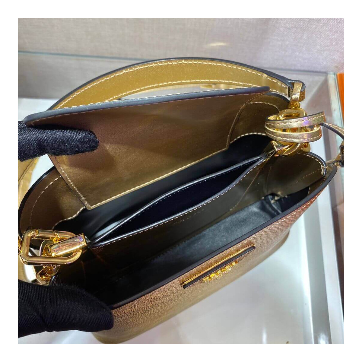 Prada Matinée Micro Saffiano Leather Bag 1BA286