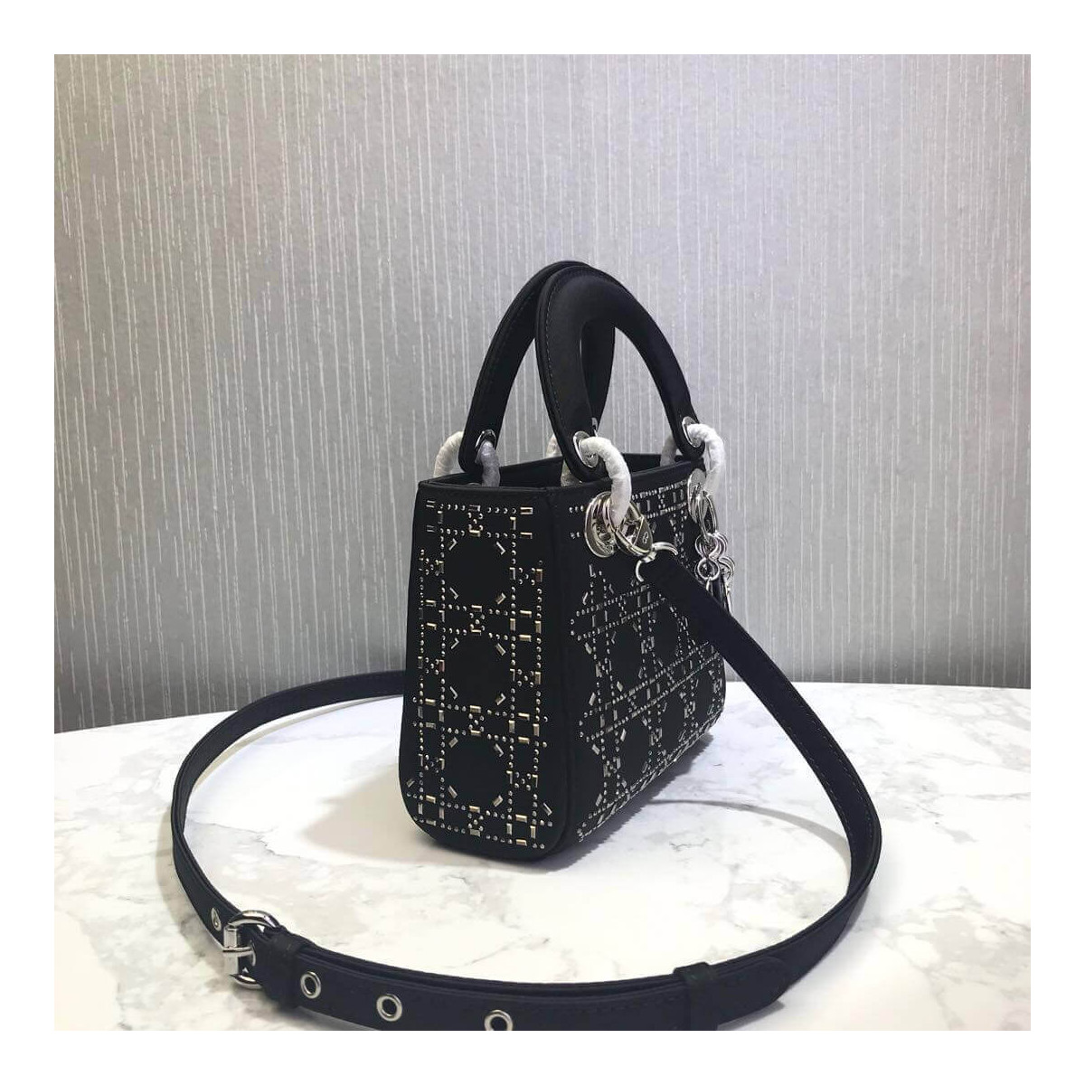 Christian Dior Rhinestones Mini Lady Dior Bag M0500