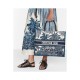 Dior Book Tote in Blue Palms Embroidery M1286