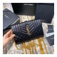 YSL Saint Laurent Monogram Chain Wallet In Mix Matelasse Grain Leather 620280