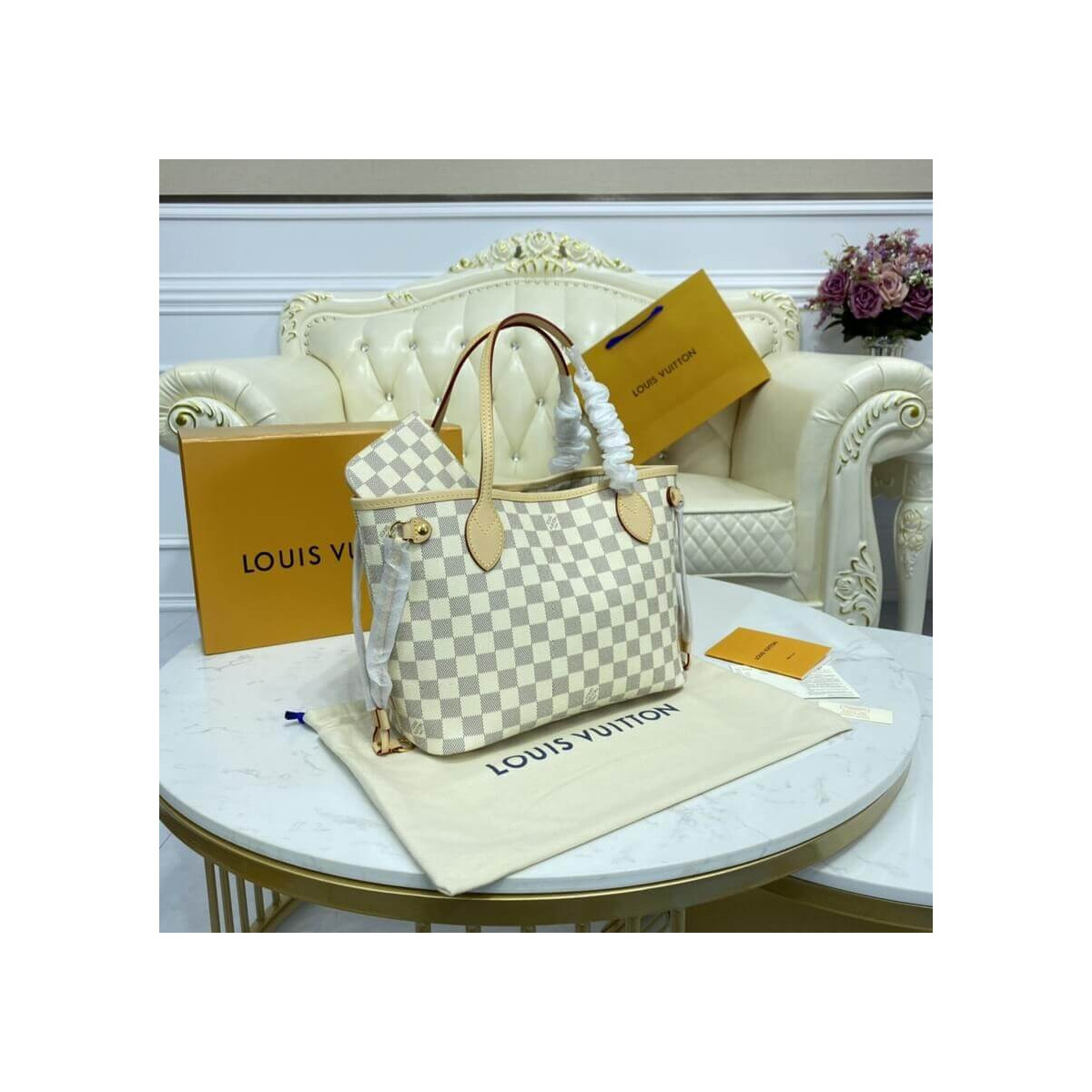 Louis Vuitton Damier Azur Neverfull PM N41362