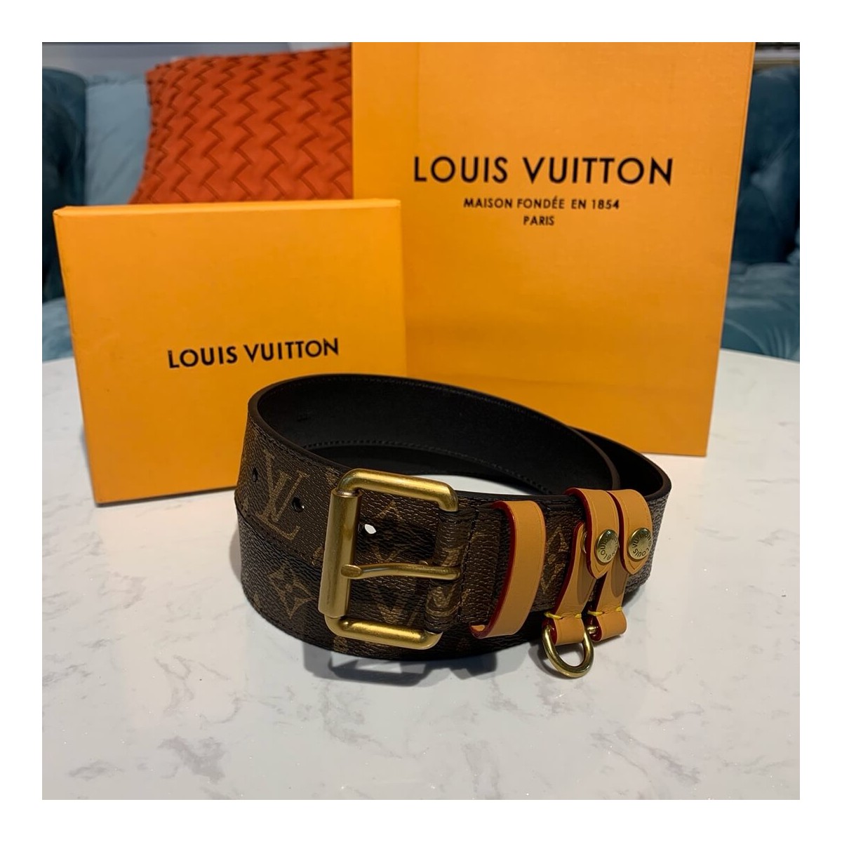 Louis Vuitton Signature 35mm Belt MP134U