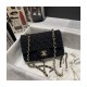 Chanel 20cm Classic Flap Bag in Black Tweed 1116