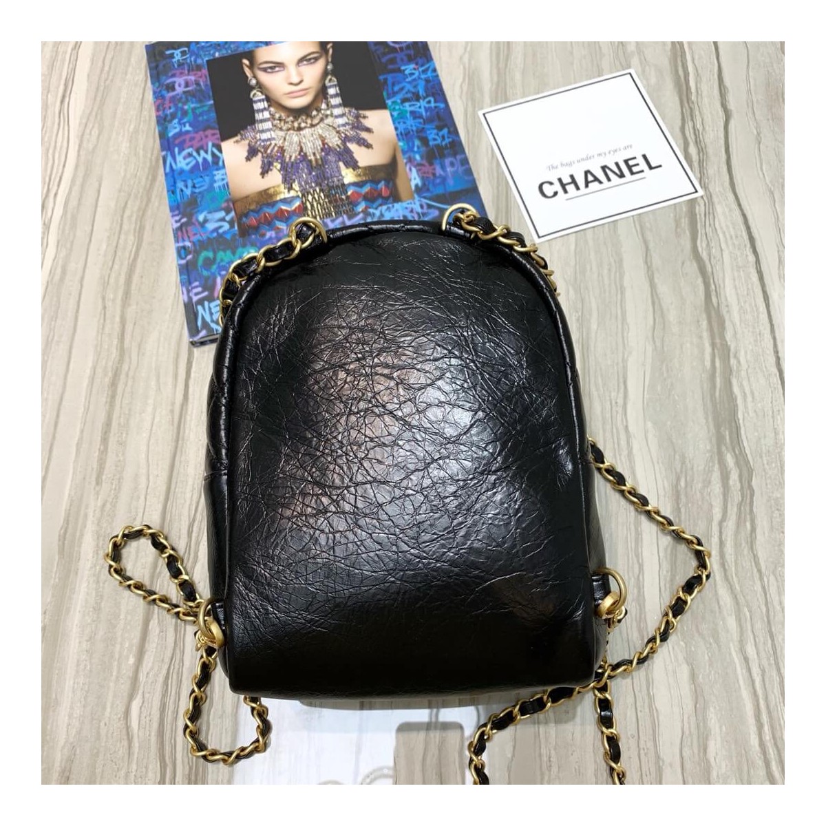 Chanel Waxy Calfskin CC Day Backpack Bag AS8866