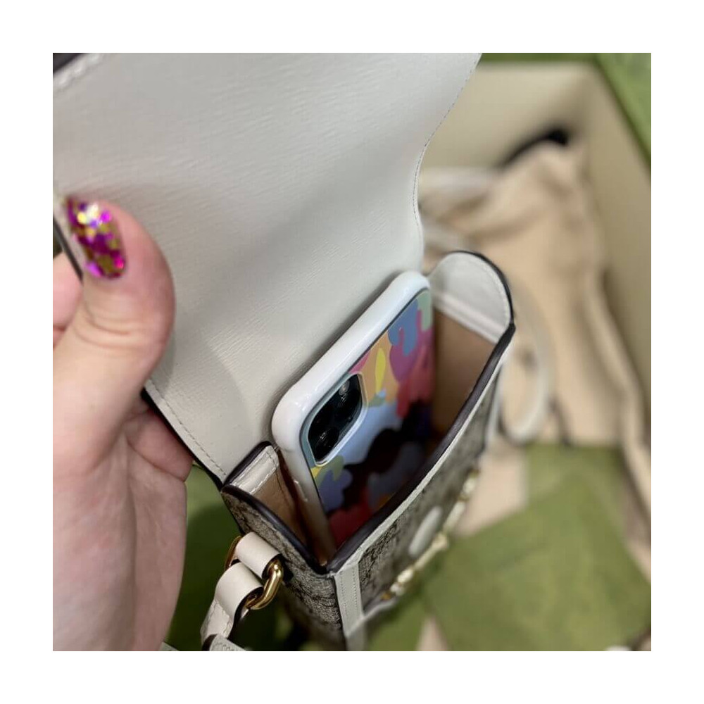 Gucci GG Supreme Horsebit 1955 Mini Bag 625615