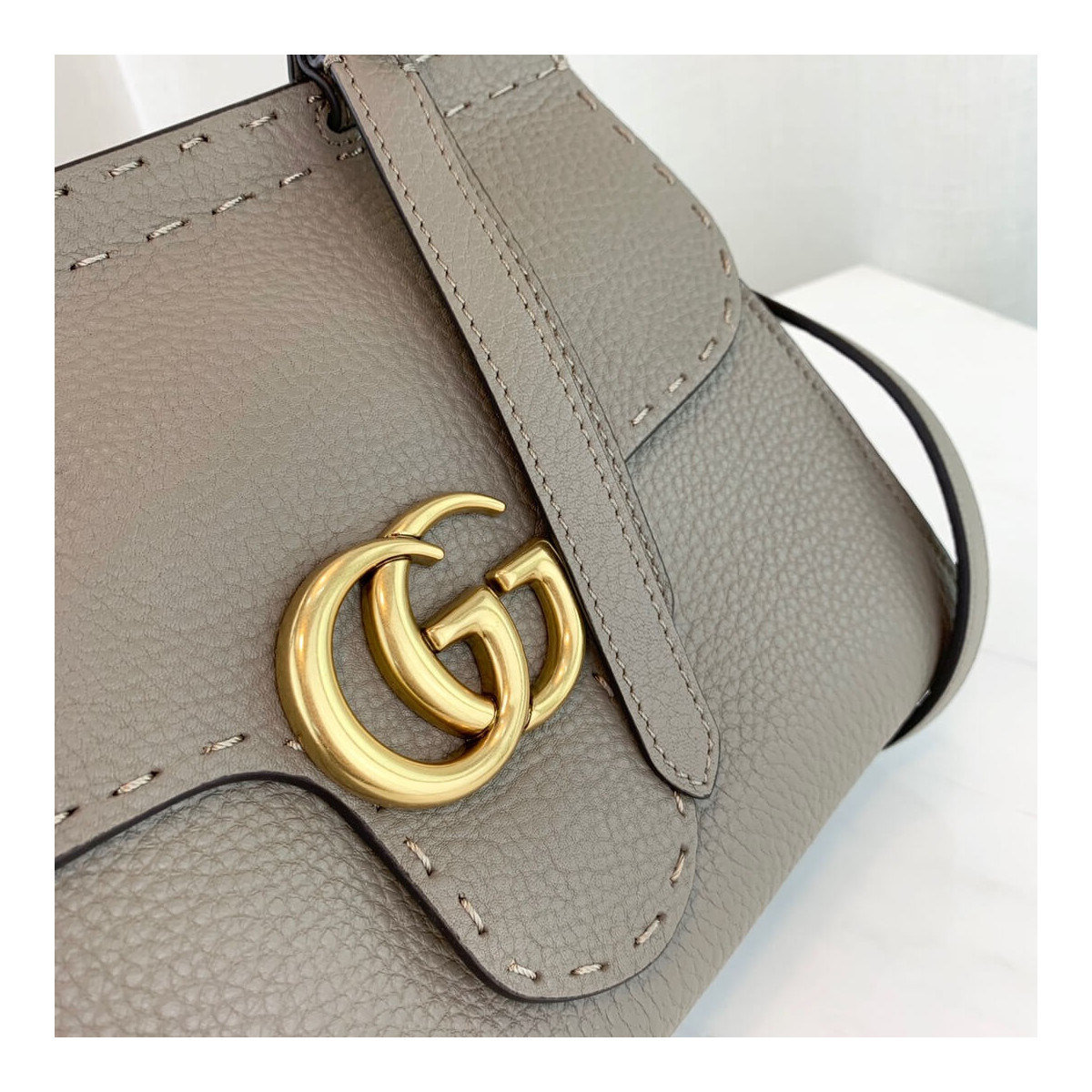 Gucci GG Marmont Leather Top Handle Shoulder Bag 442622