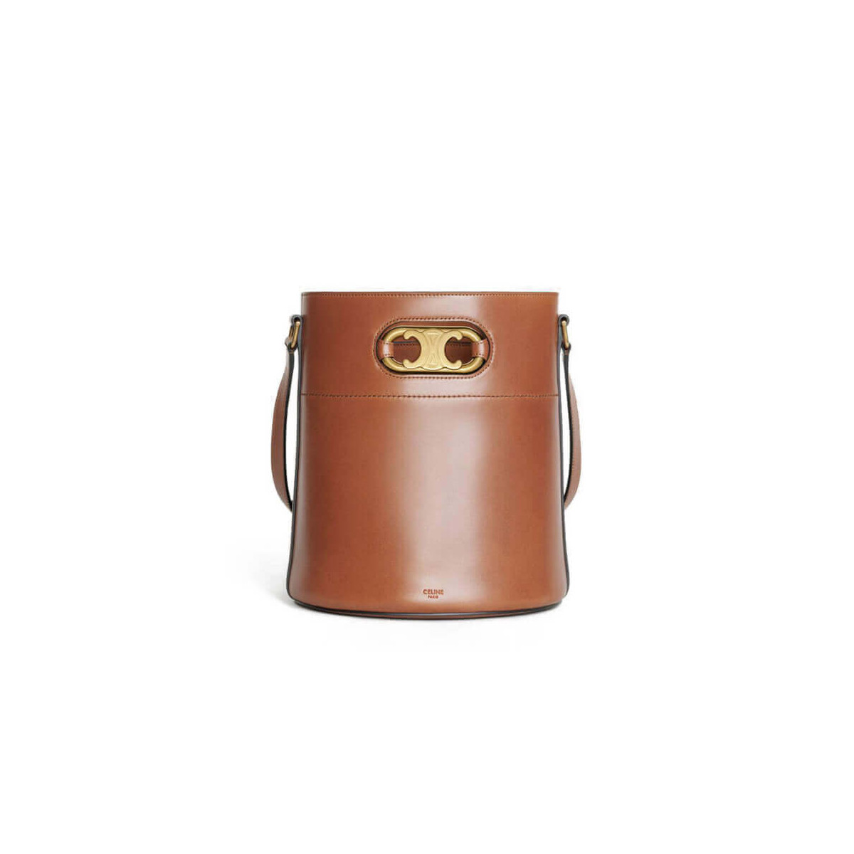 Celine Bucket Maillon Triomphe In Natural Calfskin 193043