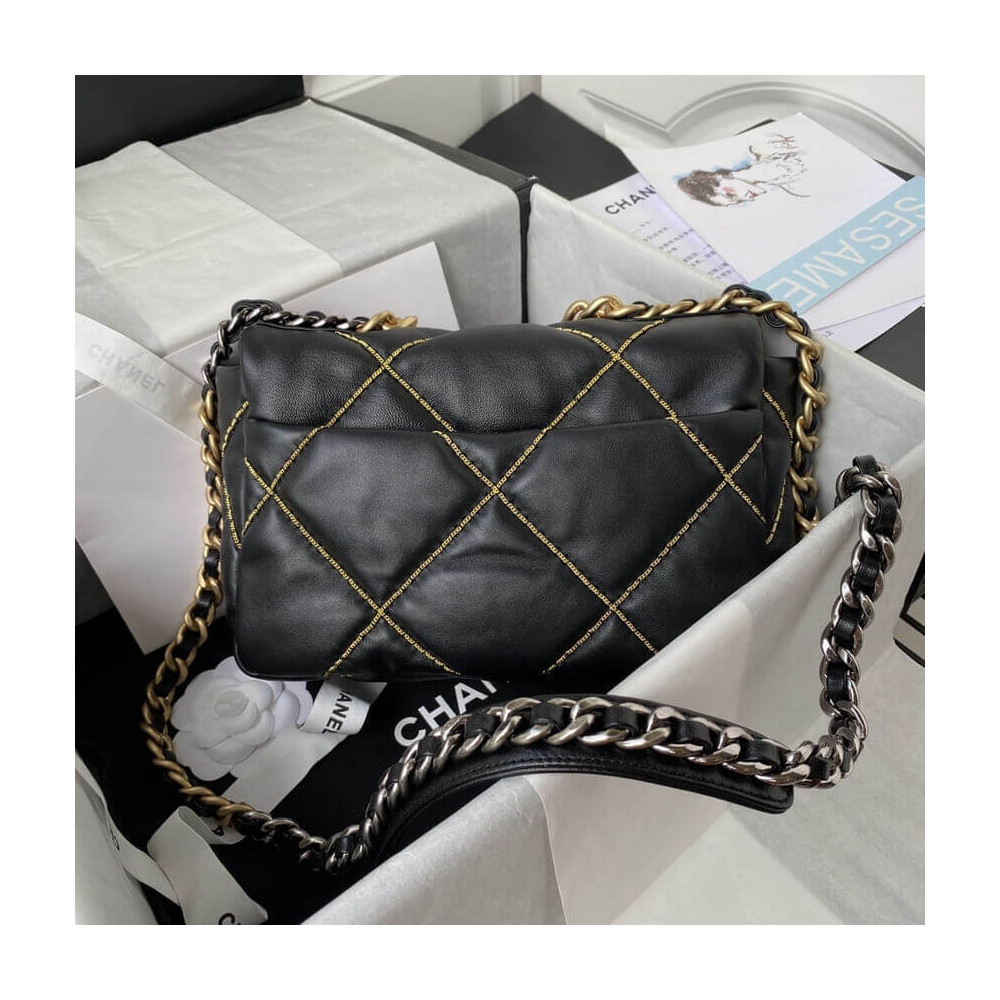 Chanel 19 Flap Bag Black AS1160 B03215