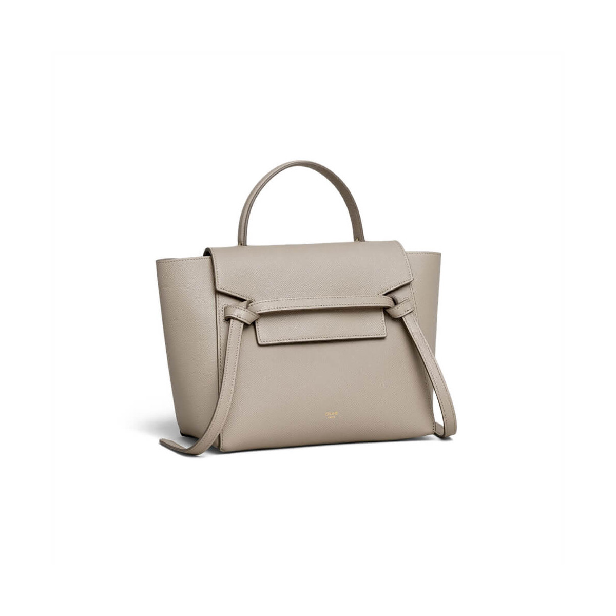 Celine Micro Belt Bag In Grained Calfskin 189153 Light Taupe