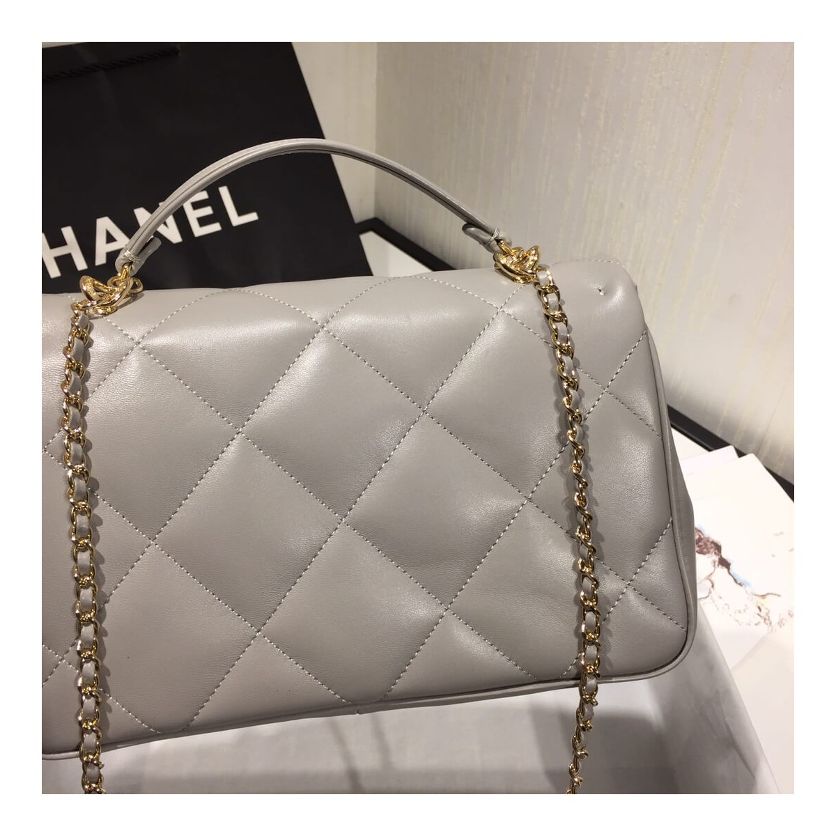 Chanel Large Flap Bag With Handle AS1115