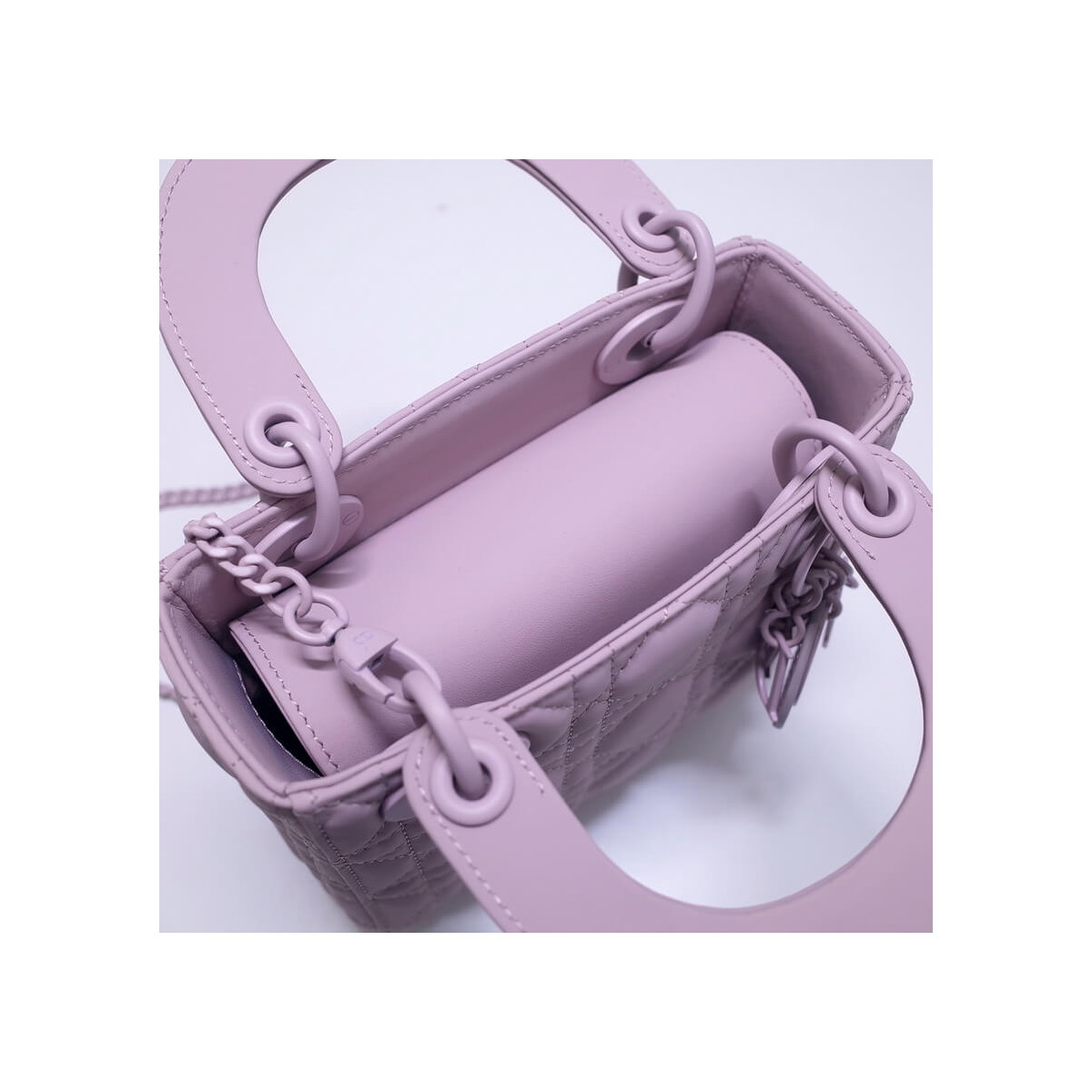 Dior Mini Lady Dior Bag in Ultramatte Cannage Calfskin M0505