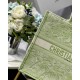 Dior Book Tote Lime Toile de Jouy Reverse Embroidery M1286