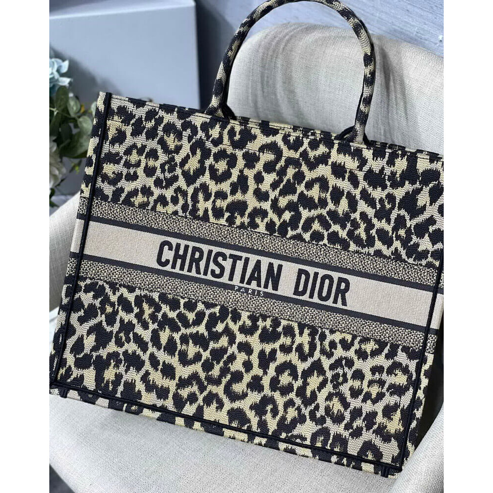 Dior Book Tote Ricamo Mizza Beige Multicolore M1286