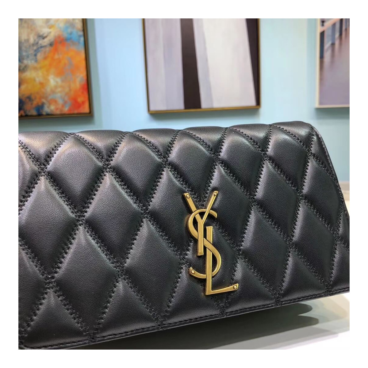 Saint Laurent YSL Angie Chain Bag In Quilted Lambskin 568906