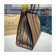 Burberry Logo and Stripe E-canvas Portrait Tote Bag 80223771