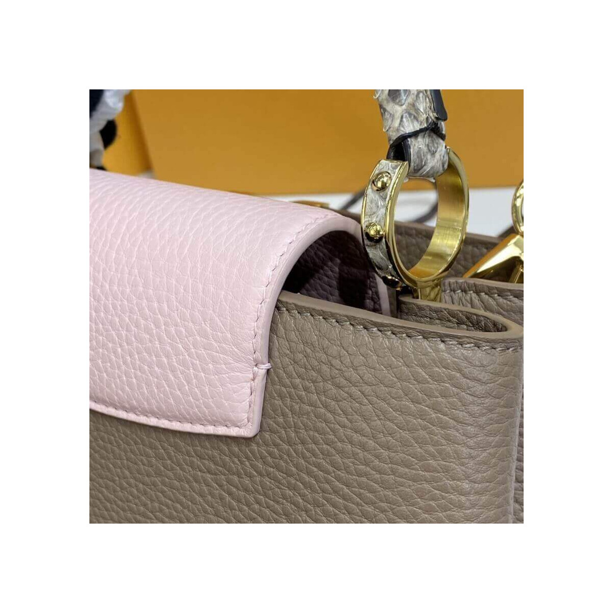 Louis Vuitton Taurillon Leather and Python Capucines BB M57539