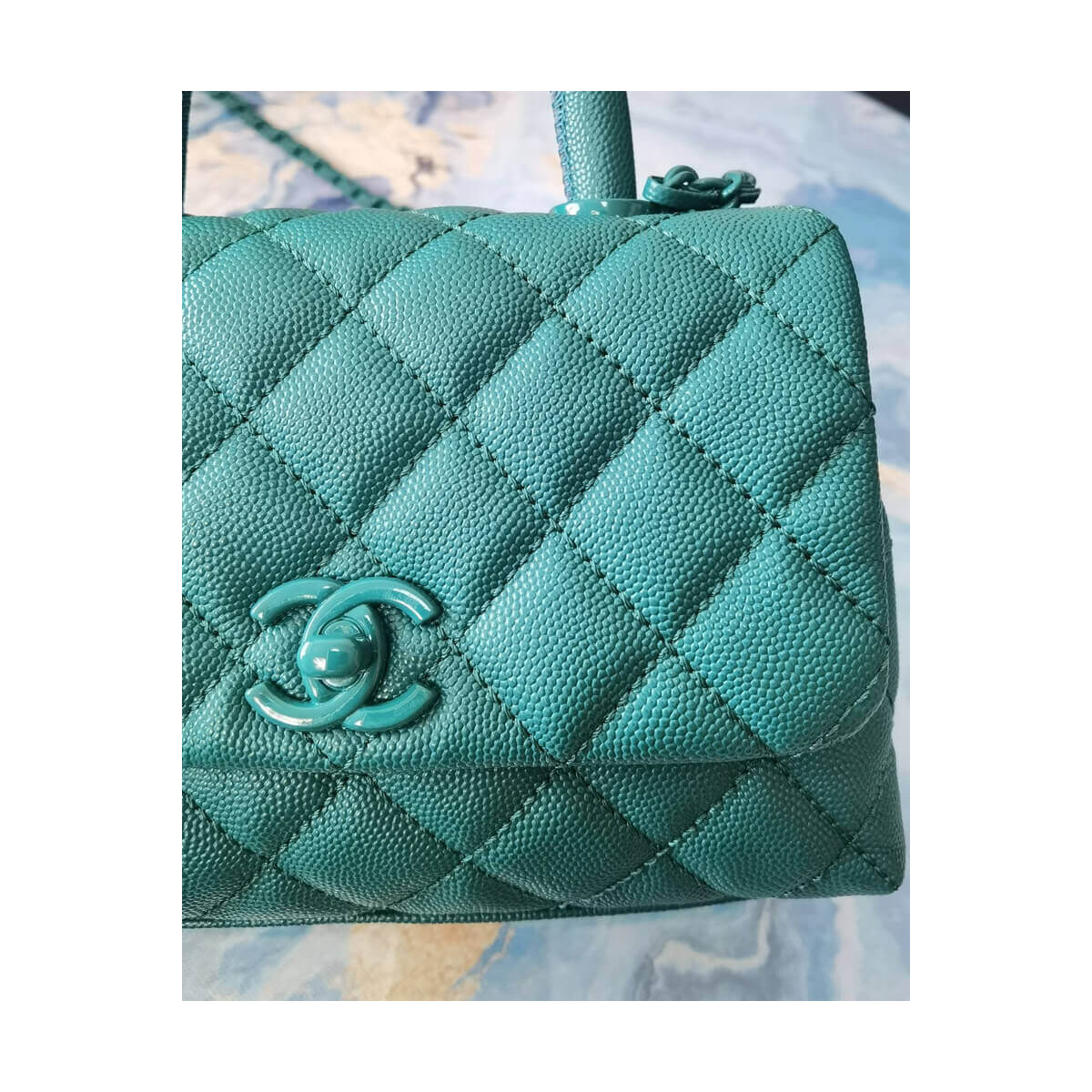 Chanel Mini Coco Handle Ultra Matte Bag in Grained Calfskin AS2215